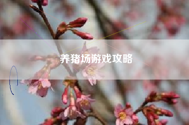 养猪场游戏攻略