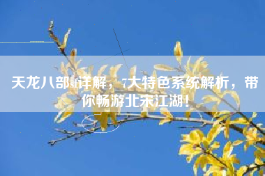 天龙八部sf详解，7大特色系统解析，带你畅游北宋江湖！