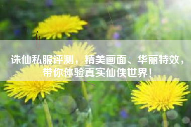 诛仙私服评测，精美画面、华丽特效，带你体验真实仙侠世界！