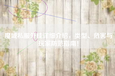 魔域私服外挂详细介绍，类型、危害与玩家防范指南！