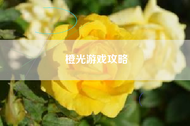 橙光游戏攻略