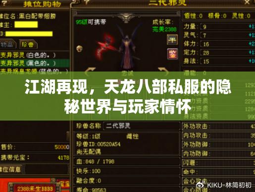 天龙八部私服揭秘，初入江湖、门派之争与江湖恩怨全解析！